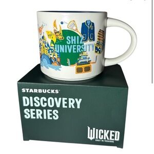 Universal Studios Starbucks 2024 Wicked Shiz University Discovery Series Mug.